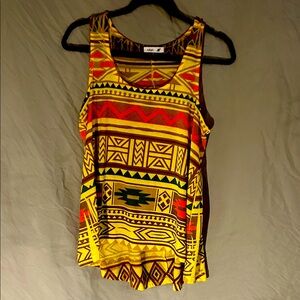 Adorable flowy native print cotton tank